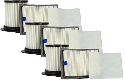 vhbw 3x filtro aria di scarico, 3x filtro pre-motore, 3x filtro centrale a lamelle compatibile con Dirt Devil M2725-3, M2725-4, M2725-5 aspirapolvere