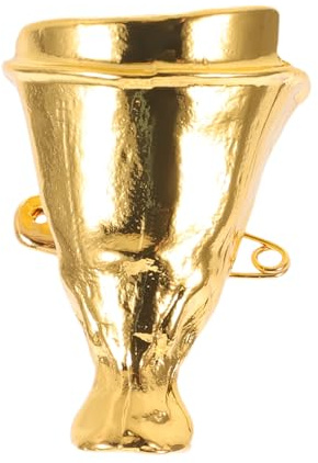 Healeved Tragbare Selbstgemacht Blumenbrosche aus Metall Kleiner Brautstrauß Clip in Gold Elegante Anstecknadel für Hochzeit Party und Valentinstag