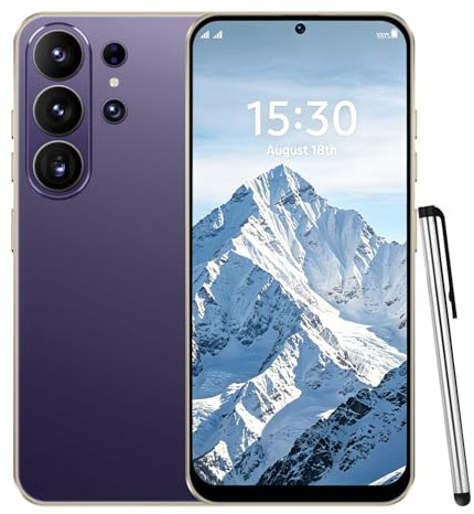 QrZrQ 4G Smartphone, Écran HD+ 6.6 Incell, 4GB RAM+32GB ROM(TF 256GB), Batterie 5000mAh, Android 12, Double Nano SIM, Caméra 16MP+13MP, Déverrouillage Facial, OTG (Violet)