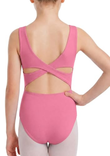 Ewbob Gymnastics Leotards for Girls Sleeveless Dance Outfit for 5-14 Years | Leotards for Kids Athletic Ballet Dancewear