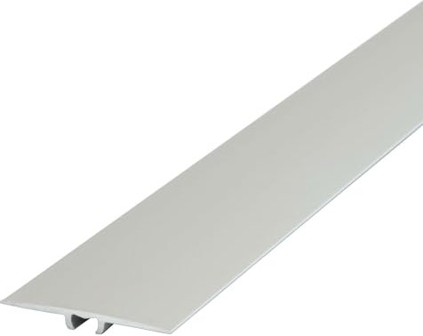 Dalsys Profilo di transizione piatto 90cm x 35mm da avvitare con materiale di fissaggio, in alluminio anodizzato, argento