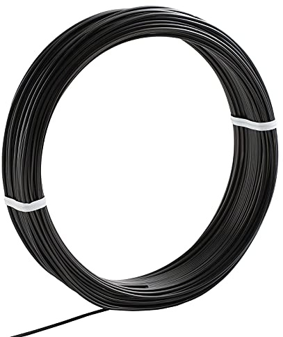 Wazakura Alambre para Entrenamiento Bonsai en Aluminio 1.5mm 150g Hecho en Japón, Alambre Japonés para Bonsai para la Modelación de Ramas y Troncos - Negro (1.5mm)