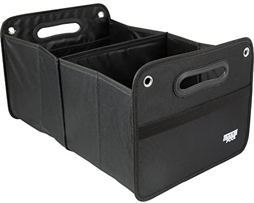 mb-m® 906638 Auto Faltbox, Kofferraumtasche faltbar, Einkaufstasche, Kofferraum-Organizer, Autotasche, Falt-Korb, Falttasche, Kofferraumtasche, Aufbewahrung Taschen, Box, schwarz, 50 cmx32cmx27cm