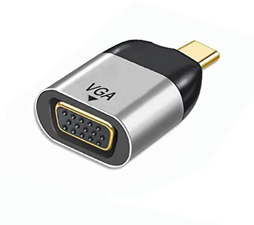 xiwai Convertidor tipo C a VGA, adaptador de monitor USB-C 1080p 60Hz para tablet, teléfono y portátil