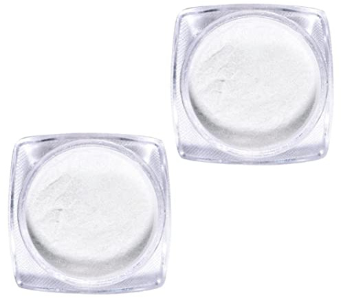 Nagel glitterpulver, pärla krom nagelpulver krom nagelkonst pulver iriserande pigment markera manikyr metalliskt pigment för bröllop födelsedag 2 st, pärla nagelpulver