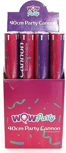 Party Cannon Confetti Shooter - Pack of 12-40cm - Confetti Popper for New Years and Wedding Events