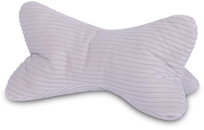 Leseknochen Cord Cream Nackenkissen beige Knochenkissen Nackenrolle Lesekissen Öko-Tex 100 zertifiziert und 60°C waschbar - Kissen für Nacken, Knie oder Bauch zum Lesen oder Relaxen - 38x19x19 cm