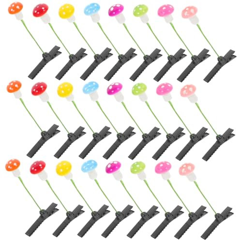 HONMEET 30pièces Pince à Cheveux Champignon Colorées Accessoires Coiffure Pour Fête Cosplay