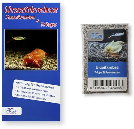 Urzeitkrebse Mix aus Triops und Feenkrebsen, Urzeitkrebs-Eier, Zuchtansatz | Kombinierter Zuchtansatz mit ca. 100 Urzeitkrebs-Eiern in Sand und Anleitung; Für Schlupf, Aufzucht und Naturbeobachtung