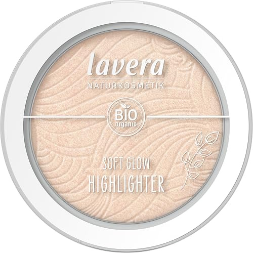 lavera Soft Glow Highlighter Sunrise Glow 01 5,5g | vegane Naturkosmetik, bis zu 12h Halt, ultrafeine Schimmer-Pigmente, seidige Textur