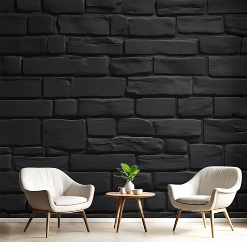 DACRWEKZ Carta da parati fotografica effetto 3D con Design retrò Muro di mattoni e pietra,400 x 280 cm, può essere utilizzata in soggiorno, cucina, camera da letto, cameretta dei bambini, studio
