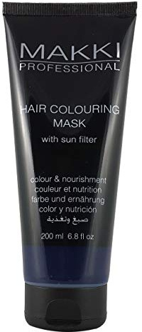 Makki halvpermanent hårfärg mask färg och näring blå/blå