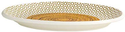 Brandani 53407 Vassoio Caos In Porcellana Giallo Diametro 46.5x28 cm