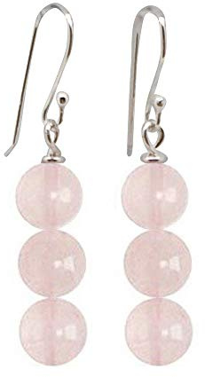 TreasureBay Handmade Natural Gemstone Dangle Drop Earrings For Women Girls Made with 925 Sterling Silver Hook