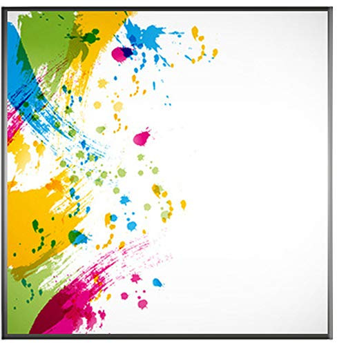 motivX-Ideenwerkstatt Magnettafel Quadrat incl. 100 STK. GRATIS Notizzettel - Motiv - Bunte Pinselstriche