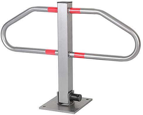 Melko Parkplatzbügel klappbar mit 3 Schlüssel Parkpfosten Parkplatzsperre Sperrpfosten Poller Parkplatzblockierer