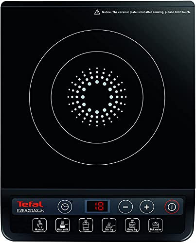 Tefal Everyday IH201840 Mini Induction Hob - Black, 2100W, 2.1kW, Ceramic, Touch Controls, Adaptable, Digital Display