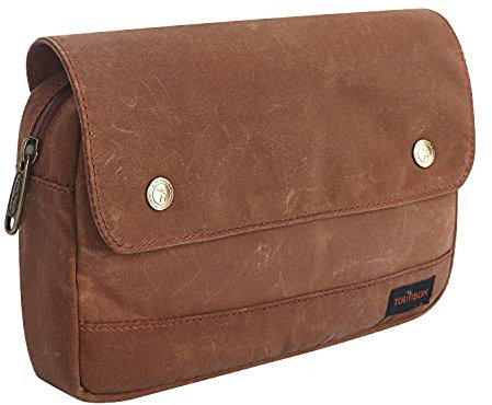 Tourbon Fahrradtasche aus gewachstem Segeltuch, Werkzeugtasche, Lenkertasche