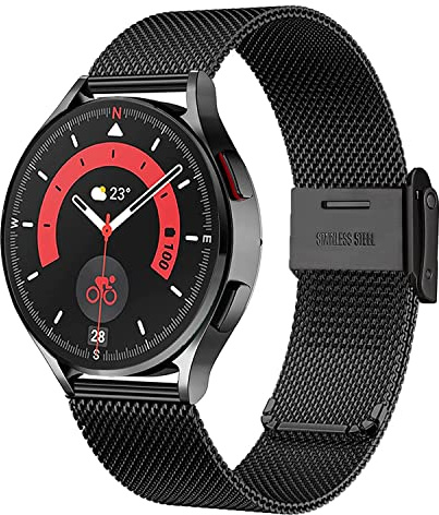 VELULYX Metallarmband für Samsung Galaxy Watch 7/FE/6/5/4 40mm 44mm, 20 mm Edelstahlarmband für Galaxy Watch 6 Classic/4 Classic/Watch 5 Pro/Watch 3 41mm/Active 2/Active 40MM/Galaxy Watch 42mm