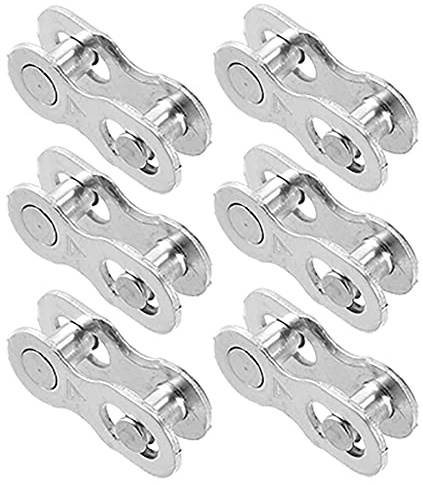 X AUTOHAUX 6 Pair 6 7 8 Speed Bike Chain Master Link Connectors Silver Tone