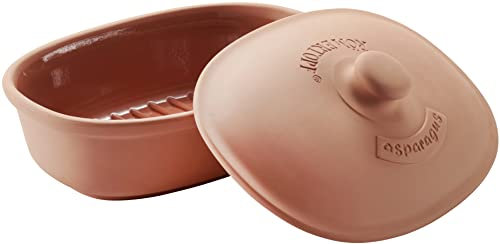 Romertopf Spargel-Topf „Asparagus“ aus Naturton, Rot