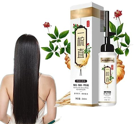 EXQST 260 ml Protein-Korrektur-Creme für glattes Haar, weiche Kammcreme, langanhaltend Glatte Keratin-Creme für glattes Haar mit Kamm, Pflegecreme für glattes Haar