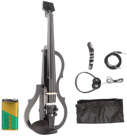 4/4 Elektrisk Fiol, Cecilio Silent Electric Violin Kolfiber Lönnträ Mute Violin för Vuxna och Nybörjare
