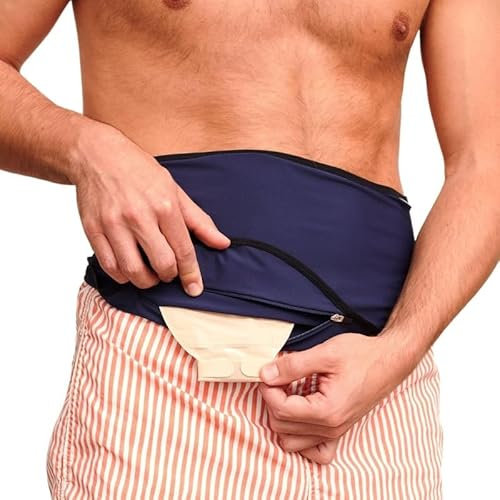 SIIL Stomagürtel für Männer & Frauen | Premium Stomabeutelabdeckungen zum Schwimmen | Kolostomiegürtel für den Sport | Stealth Stoma Wrap und eingebaute Innentasche zur Aufnahme des Stomabeutels