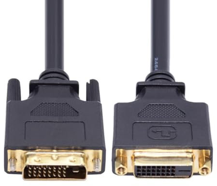 chenyang Cavo di prolunga DVI 24+1 DVI-D Dual Link Digital Video Ultra HD 2560x1600P per Monitor Scheda Grafica 50cm