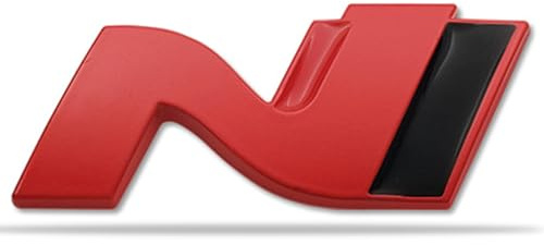 Stickers Voiture Métal 3D pour Hyundai Elantra Veloster Kona i20 i30 N Line, Autocollant Badge Logo Emblème Insigne de Auto Coffre, Auto-Adhésifs Voiture Décoration Accessoires,H