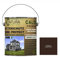 Contura Wetterschutzfarbe 2,5 Liter Holz Dauerschutzfarbe Deckend Buntlack Holzfarbe Holzlasur Seidenmatt (Dunkelbraun - RAL 8017 Analog)