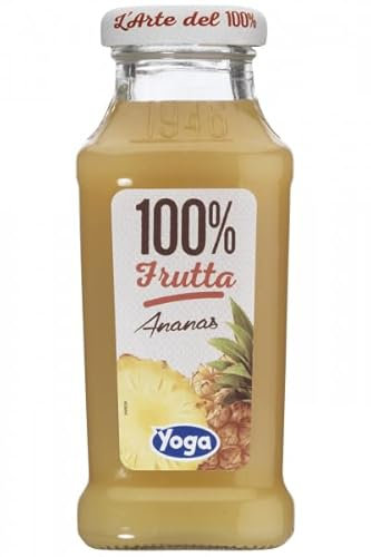 Yoga Succo di Frutta Ananas 100% Confezione da 12 Bottiglie da 200 ml