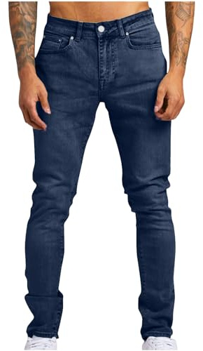 Pantalones Vaqueros Hombre 2024 Pantalones elástico Casual Moda Jeans Trend Largo Pantalones Pants Skinny Slim Fit Pantalon Fitness Jeans Largos Pantalones Ropa de Hombre Talla Grande xs-5xl
