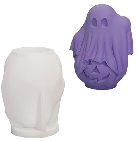 Citrouille Fantôme Moule en Silicone Silicone Halloween Moules en Résine Bougie Bougie Savon Home Decoration