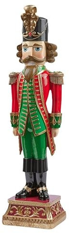 Magie di Natale Soldat Casse-Noisette avec calendrier en résine décoration de Noël, h 66 cm (grand)