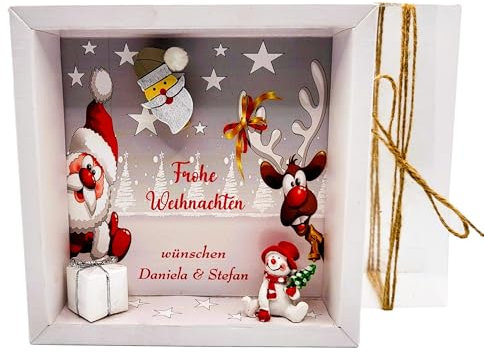 Geschenkverpackung für Geld und Gutscheine Weihnachten Schneemann