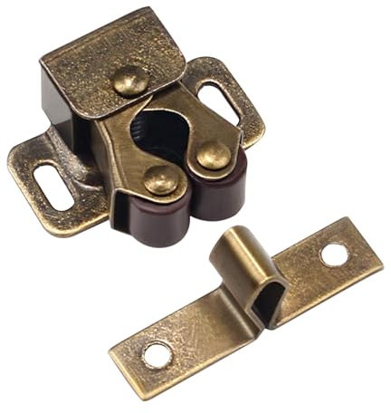 Chiavistello per porta 'armadio, serratura a molla in acciaio inox per armadi, serratura a doppia rotella, fibbia a molla con perline per armadio, armadio, armadietto, armadietto