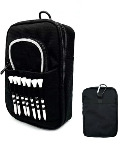 Golfball-Speicher – Golf-Zubehörhalter, Golftasche | Golf Accessory Bag plus Taschen, Meister von Golftasche mit verbesserter Lebensdauer mit Tee-Halterung für Männer (14 x 5 x 21 cm)