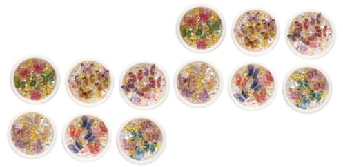 Ipetboom Cajas De Para Uñas y Brillantes Accesorios De Para Manicura Stickers Para Decoración De Uñas