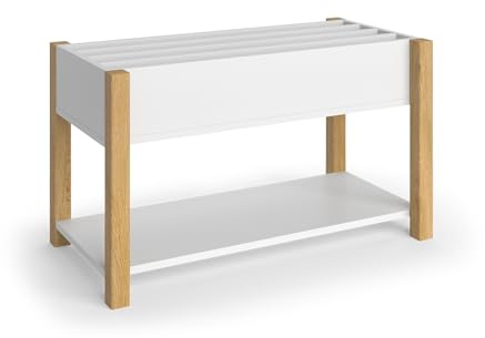 VitaliSpa Kinderregal Malia, Weiß, 80 x 46 cm | zur Aufbewahrung von Spielzeug und Büchern freistehend