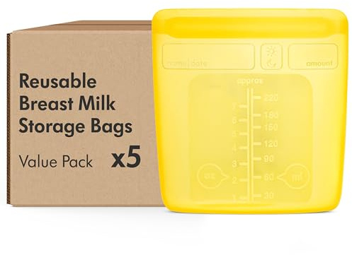 Medela Sacche per Latte Materno Riutilizzabili con Ampia Apertura e Design Monopezzo a Doppia Chiusura Ermetica, Conservabili in Frigo e Freezer, 220 ml, per 500 Utilizzi