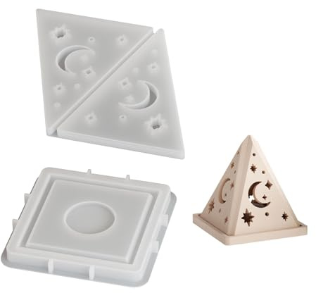 Stampo in silicone innovativo per creare unico portacandele a piramide candele uniche e decorazioni per le vacanze