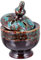 Cabilock brûleur d'encens du Moyen-Orient encensoir Oriental Decoration Relaxant Room Decoration brûleur d's décor d's pour la décoration céramique Black
