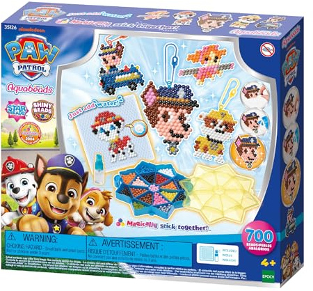 Aquabeads - Le mega coffret La Pat’ Patrouille - Kit de Loisirs créatifs - Activité Manuelle Enfants en Toute autonomie - Coffret de Perles Qui collent avec de l'eau - Jouet Enfant 4 Ans et + - 35126