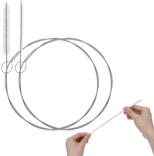 Cossaot 2 Piezas Cepillo de Limpieza Flexible, 100cm Drain Cleaning Brushes, Delgada Cepillo Desatascador Tuberias, Drain Unblocker Tools para Fregaderos Lavabos Desagües