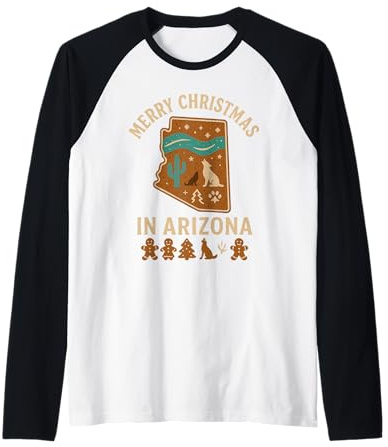 Arizona Chemise de Noël Motif Cactus et Loup en Pain d'épice 2025 Manche Raglan