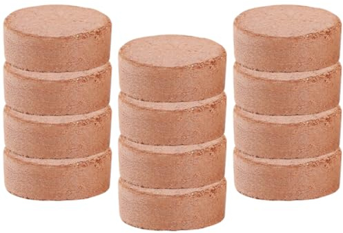 MOTHNUR Lot de 60 Blocs de Tourbe Compressée Petite Taille, Substrat Nutritif pour Semis Intérieur et Extérieur, Terreau Expansif à Base de Fibre Naturelle, Adapté Jardinage, Plantation