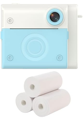 Paquete de 3 rollos de papel para cámara instantánea para niños, fácil de usar, impresión térmica para familiares y amigos, impresora fotográfica portátil