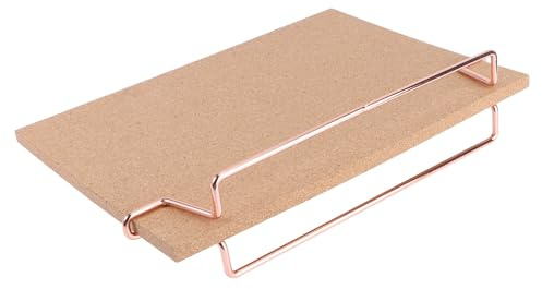 TINEASUR Tablero de Corcho Marrón de Madera Portátil y Montable en Pared para Oficina y Casa, Tablón de Notas Adecuado Mensajes