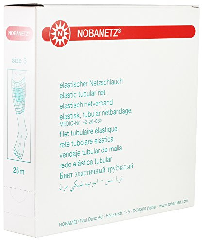 NOBANETZ elastischer Netzschlauchverband Weiß 25 m Netzverband, Maße:Gr. 3 - Unterschenkel